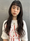 ノンアルカリカラーを使用したナチュラルロング。