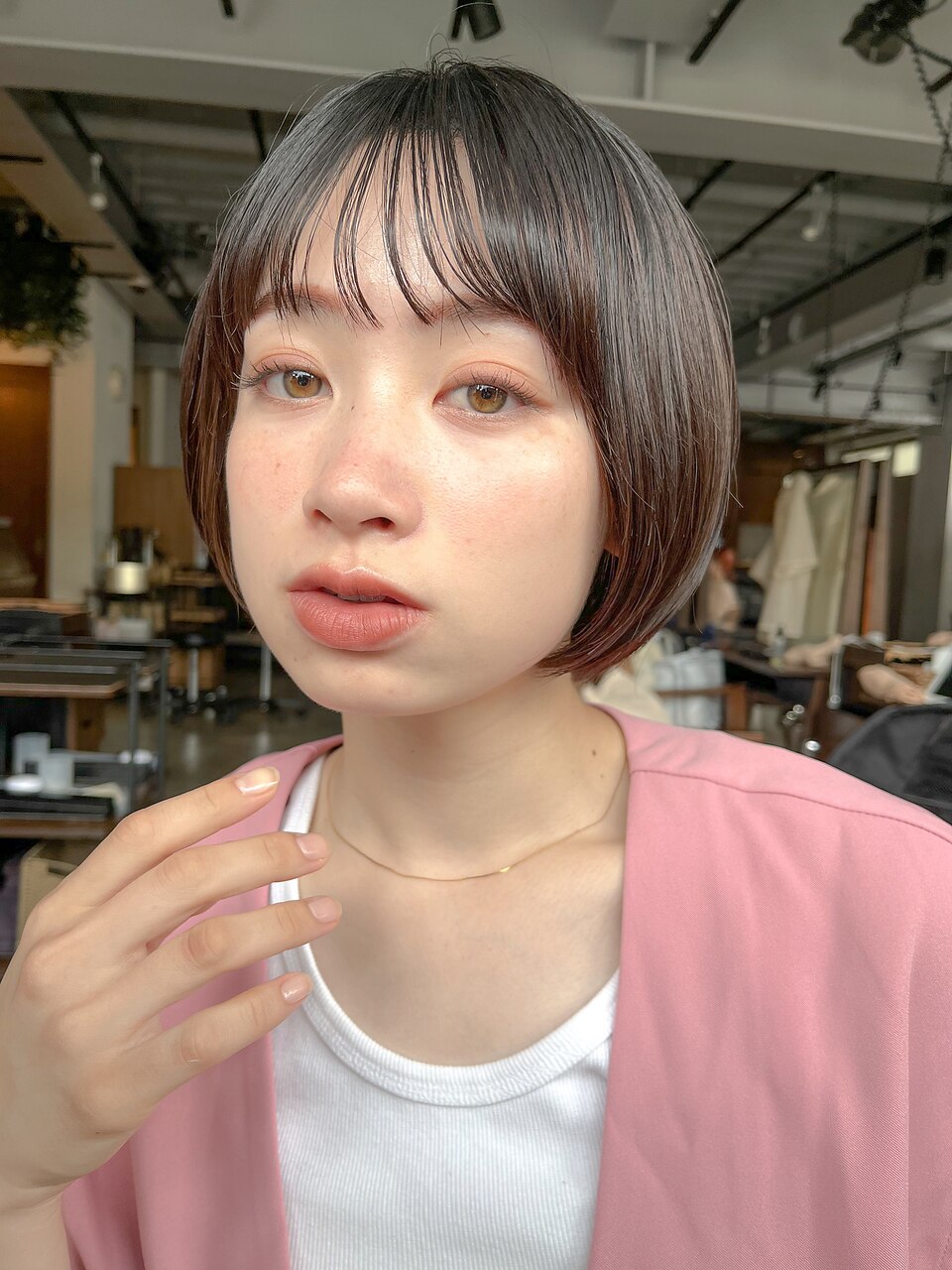 シースルーバング×ショートボブ　　○堀越太真樹