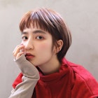 オン眉ショート ミルクティーピンク ショートボブ712