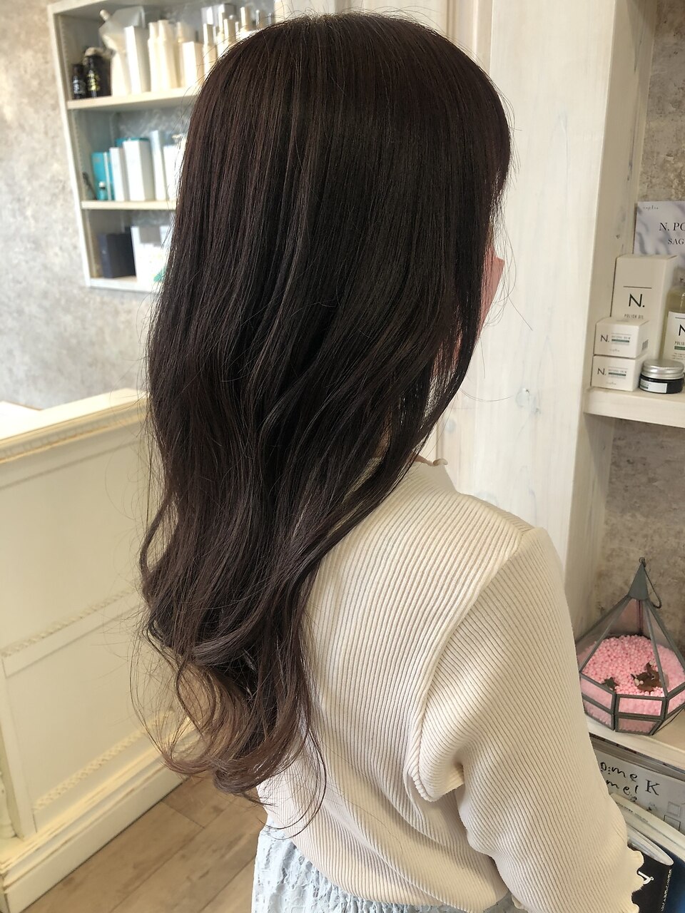 福山美容室caary大人気イルミナカラー　パープルブラウン