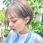 マッシュショート×アッシュベージュ