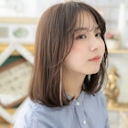 大人かわいいインナーカラーシースルーバングc5大宮