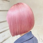 ba1310_ピンクアッシュミルクティーピンクAラインボブボブウルフ