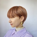 マッシュショート×オレンジブラウン