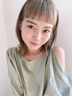 オン眉×ハイトーンベージュ