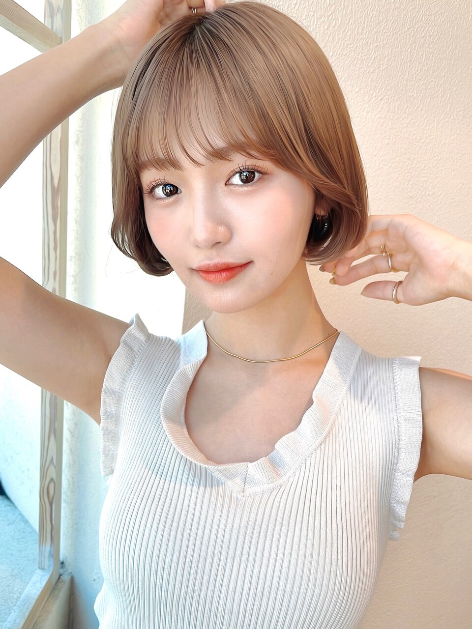 大人可愛い小顔ショートボブ×ナチュラルボブ×ミニボブ20代30代