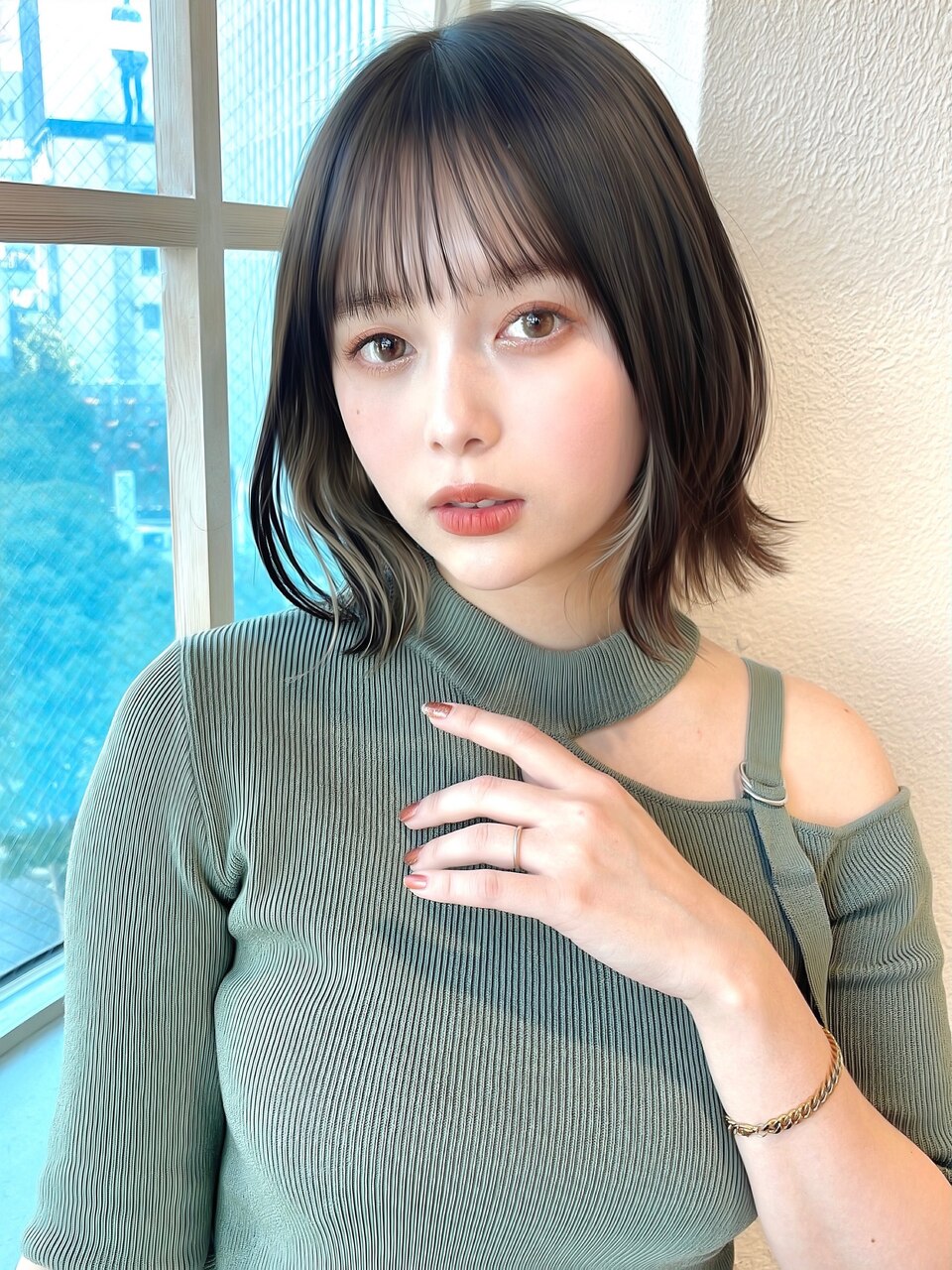 大人可愛い前下がりボブ×ナチュラルボブ×くびれボブ20代30代