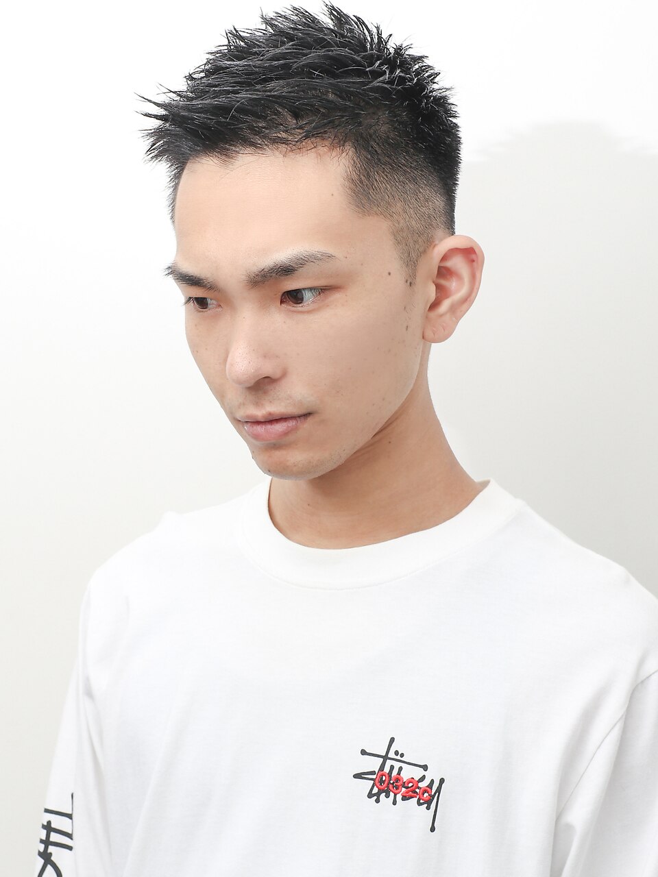 束感ショートマッシュパーマウルフ波巻きハイライト274