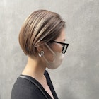 【ANALOGUE】ハイトーンショートボブ前髪なし