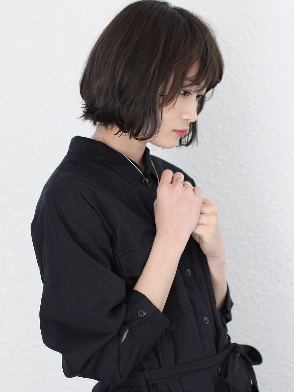 黒髪ブルージュ×外ハネボブ