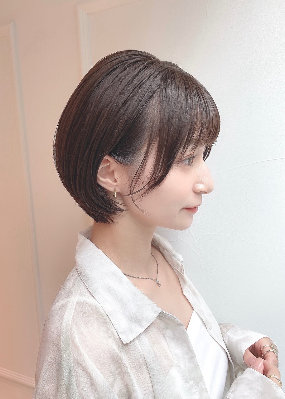 似合う丸みショートヘアが知りたい 顔型 カラー別おすすめショートカタログ集 ホットペッパービューティーマガジン