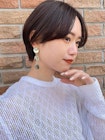 大人可愛い毛流れハンサムショート_ネビージュ20代30代40代