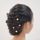 ロング 編み込みねじりふんわりセット