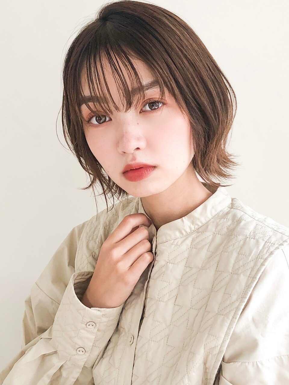 20代30代40代◎こなれミディ美髪小顔ネビージュケアカラー