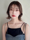 韓国風くびれボブ×シースルーバング