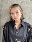 インナーカラーボブミルクティーベージュダブルカラー韓国30代
