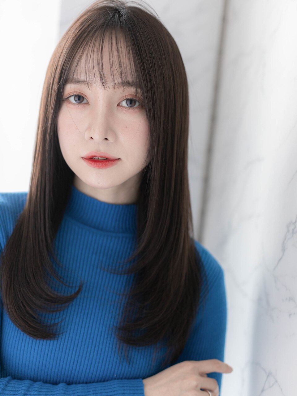 ＊LOREN自由が丘＊白髪染め◎アッシュブラック/ロングレイヤー