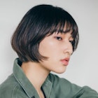 ベビーバングボブ/アースカラー/似合わせカット