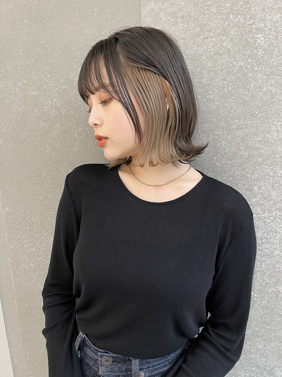 【Lond表参道倉崎涼】インナーカラーが可愛い！ボブヘア