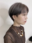 ハンサムマッシュショート×スモーキーセクションカラー