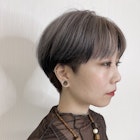 ハンサムマッシュショート×スモーキーセクションカラー