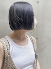 【ethica_南船場】ダークグレージュ×切りっぱなしミニボブ＊