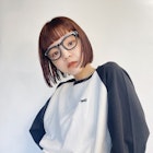メガネに合わせるカジュアルミニボブ