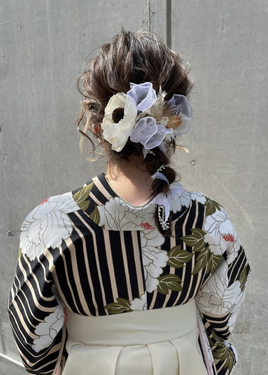 袴ヘア＊あみおろしアレンジ