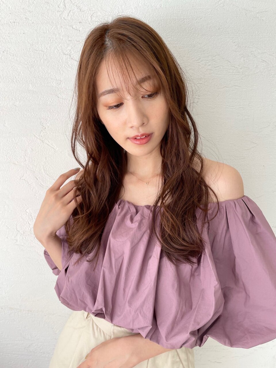 大人可愛いシースルーバング