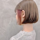 インナーカラーカシスピンクケアブリーチダブルカラー