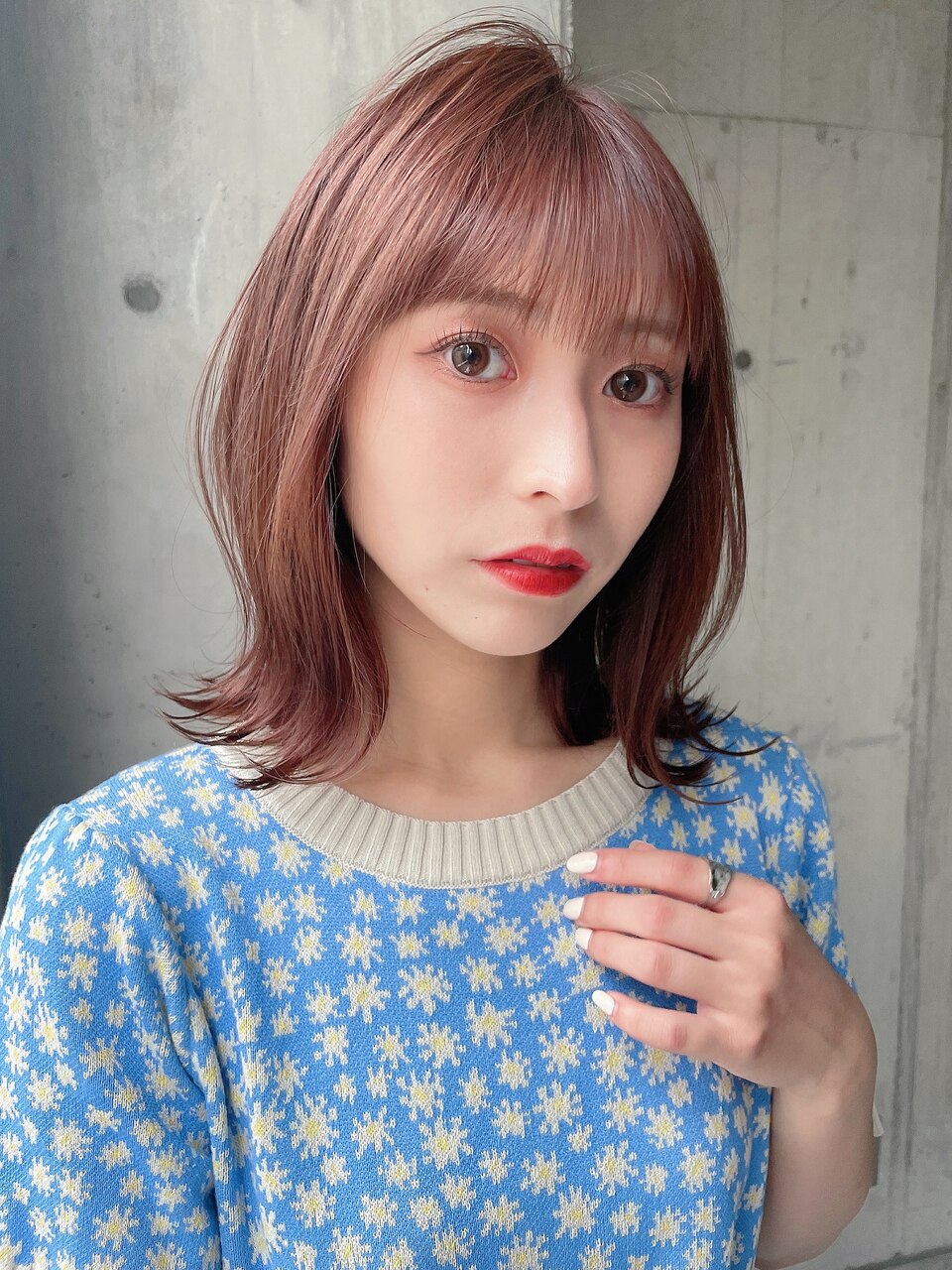 学割U24 韓国風 ウルフ フェイスレイヤー 顔周り 前髪471