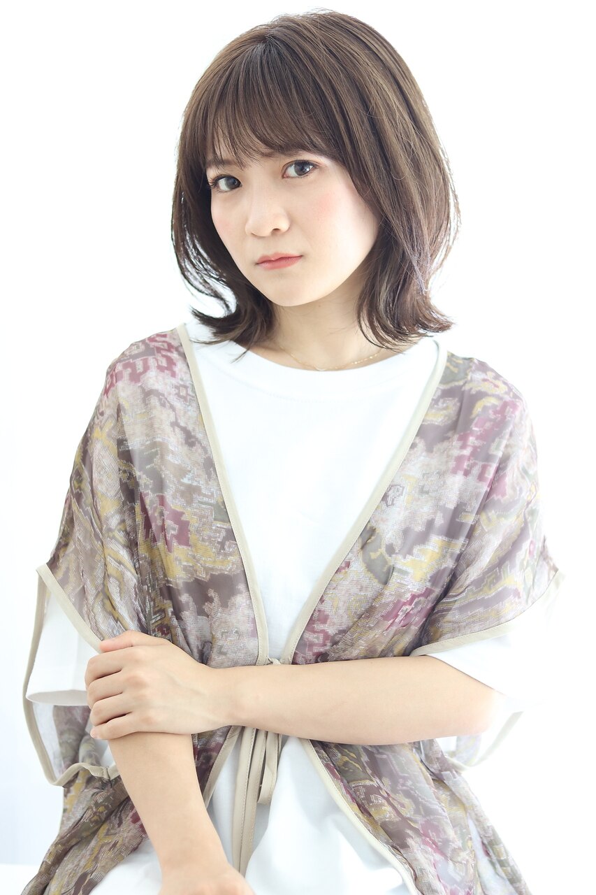 こなれミディ×くびれボブ/イルミナカラーベージュ 20代30代40代