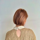 【Unami】プツッと耳かけボブ×透明感暖色ベージュ