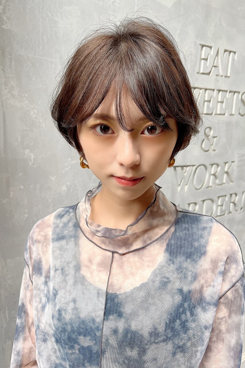10代20代30代40代 大人かわいい耳掛けショートボブ　藤沢
