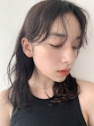 耳掛けヘアウェットヘアおしゃれボブ前髪パーマ大人可愛いパーマ