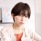 耳かけ/小顔/艶カラー/ナチュラル/ショートボブ/センター南