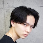 ナチュラルリバースセンターパート ニュアンスパーマ 熊本メンズ