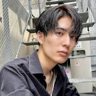 洒落感のある韓国コンマヘア◎センターパート×ウェットヘア