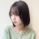 ナチュラルブラウン×切りっぱなしボブ