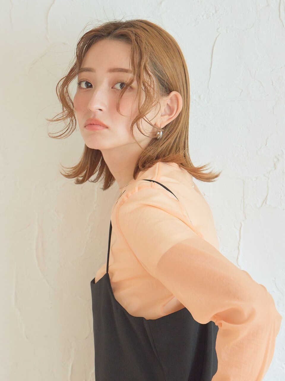 前髪パーマオシャレボブ
