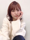 ピンクブラウン×ミディアム