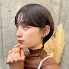 丸みショート×ラベンダーグレージュ