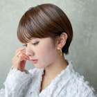 ナチュラルショート_ペールベージュ外ハネボブ_ba3911202