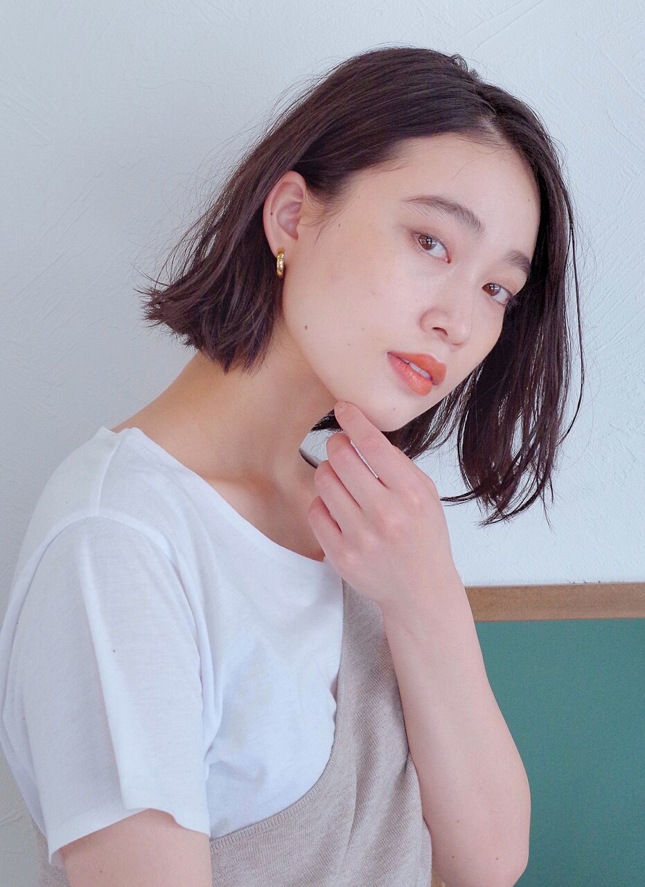 切りっぱなしボブ×linkもっちり柔らかトリートメント
