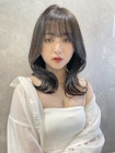 韓国風ヘア 外国人風ヘア くびれヘア アッシュグレージュM0904