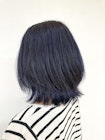 20//30代40代/ブルーアッシュ/外ハネ/ミディアム/暗色