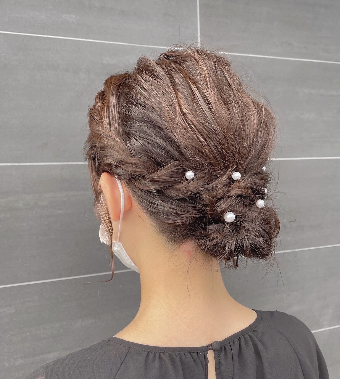 #結婚式　#お呼ばれ　#ヘアアレンジ　#大人可愛い　#アップ　