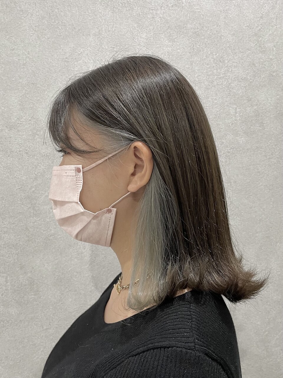 インナーカラー兵庫県姫路シルバーグレーグレージュ〜糸itoHIRO