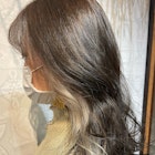 イヤリングカラー/グレージュ×ミルクティー