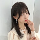 韓国ヘアー/大人ガーリーダークアッシュ/ワンホン顔回りレイヤー